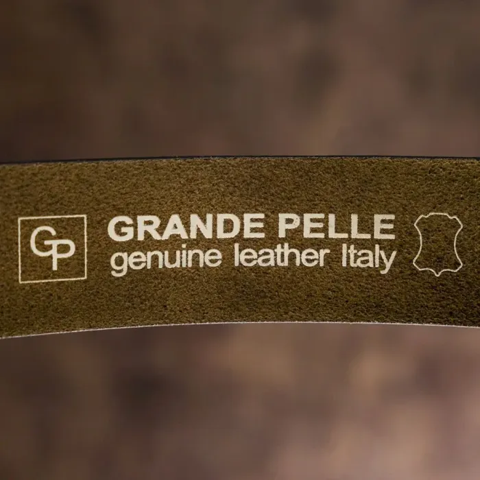 Ремень мужской под джинсы GRANDE PELLE 11255 Шоколадный