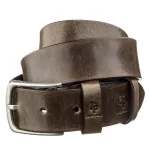 Чоловічий ремень з круглою пряжкою Grande Pelle 11274 Сіро-коричневий