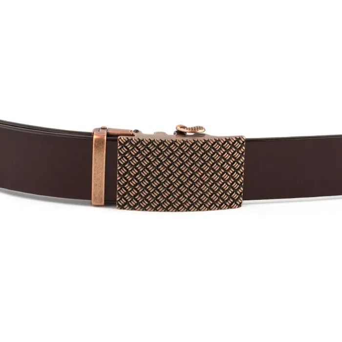 Чоловічий ремінь з пряжкою светр Vintage 20265 Коричневий