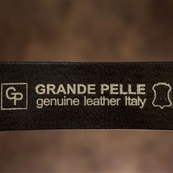 Ремінь чоловічий із закругленою пряжкою Grande Pelle 11272 Капучино