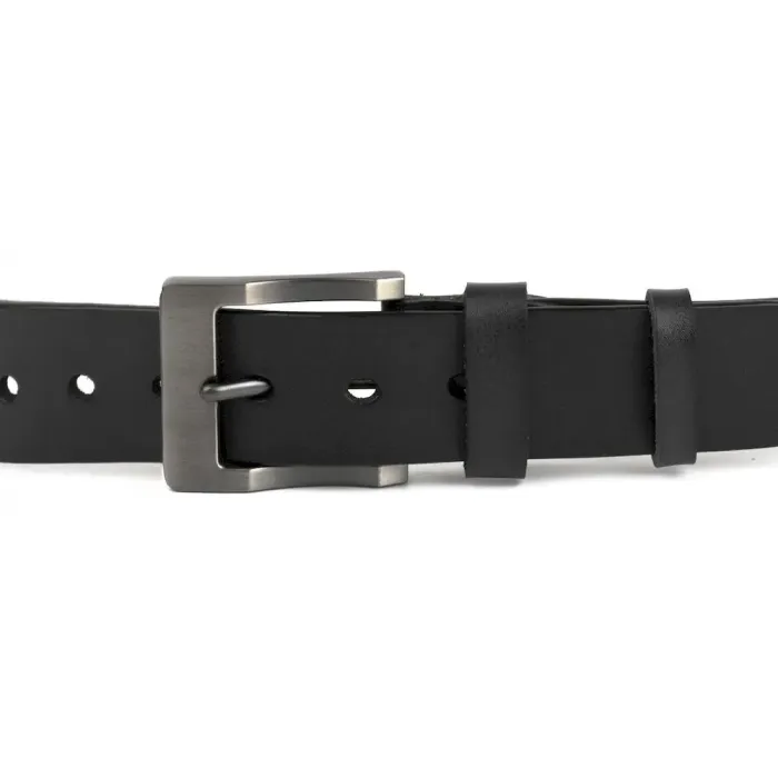 Чоловічий ремень з затемненою пряжкою механіка Vintage 20317 Чорний