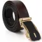Ремінь чоловічий із золотистою пряжкою автомат Vintage 20325 Коричневий
