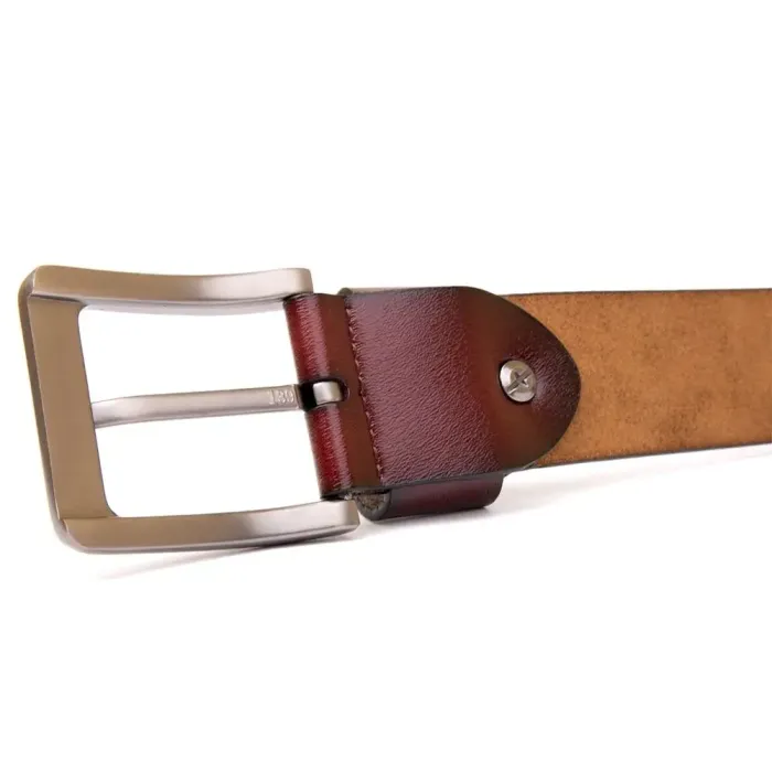 Ремінь з дірками чоловічий Vintage 20381 Коричневий