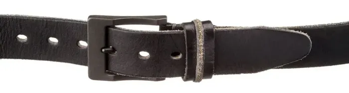 Ремень с массивной пряжкой Vintage 20127 Черный