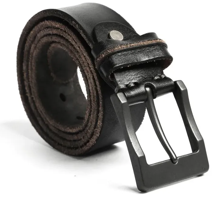 Ремень с массивной пряжкой Vintage 20127 Черный