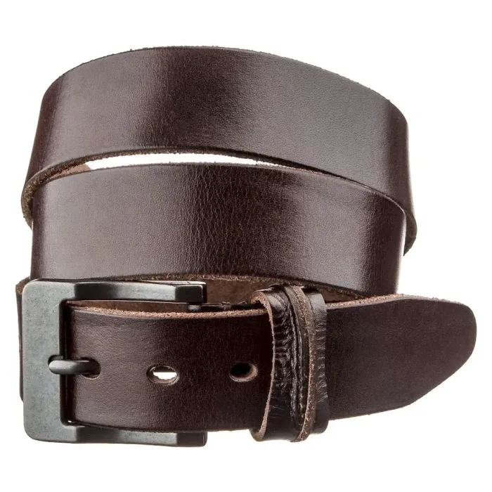 Ремінь із масивною пряжкою Vintage 20128 Коричневий