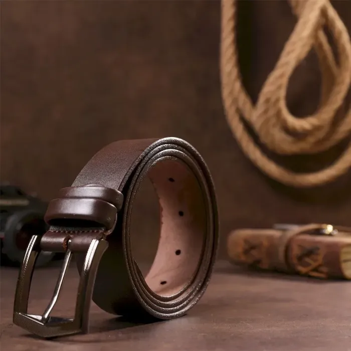 Ремень SHVIGEL мужской 17304 Коричневый