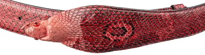 Ремінь SNAKE LEATHER 18593 з натуральної шкіри кобри Червоний