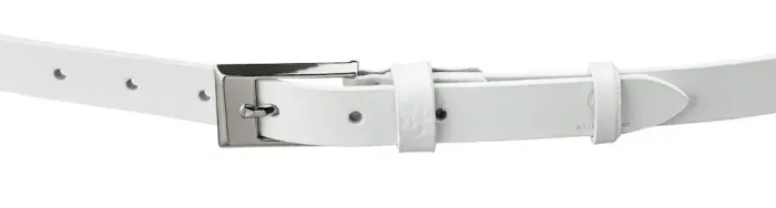 Ремінь тонкий жіночий GRANDE PELLE 11252 Білий