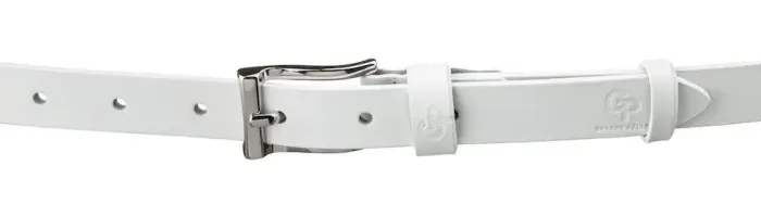 Ремінь тонкий жіночий GRANDE PELLE 11253 Білий