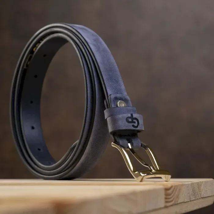 Ремень женский кожаный GRANDE PELLE 11233 Синий