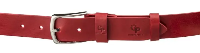 Ремень женский кожаный GRANDE PELLE 11262 Красный