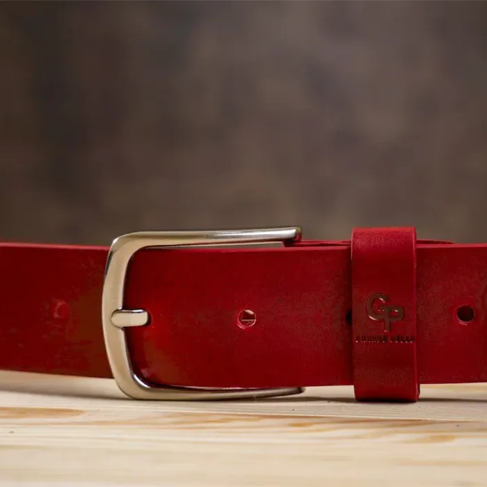 Ремень женский кожаный GRANDE PELLE 11262 Красный
