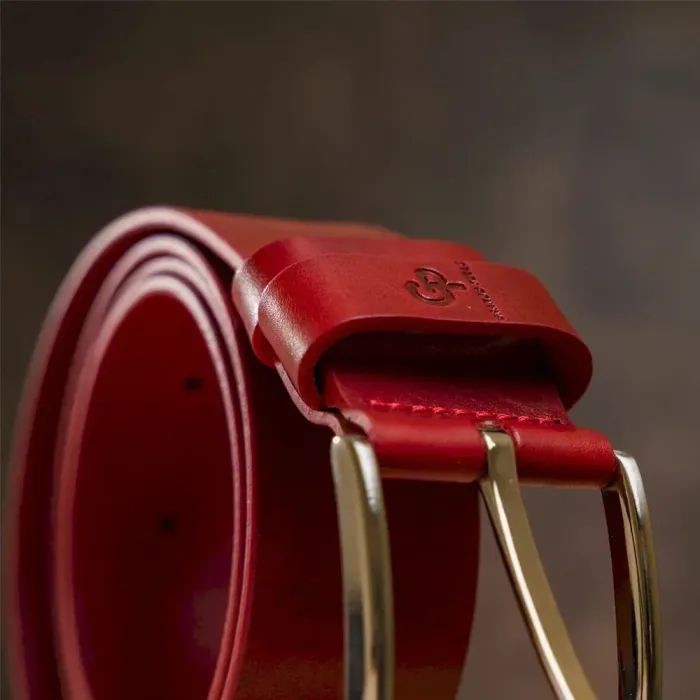 Ремень женский кожаный GRANDE PELLE 11262 Красный