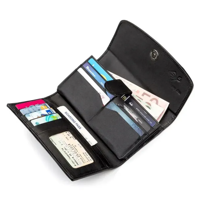 Гаманець жіночий STINGRAY LEATHER 18031 із натуральної шкіри морського ската Чорний