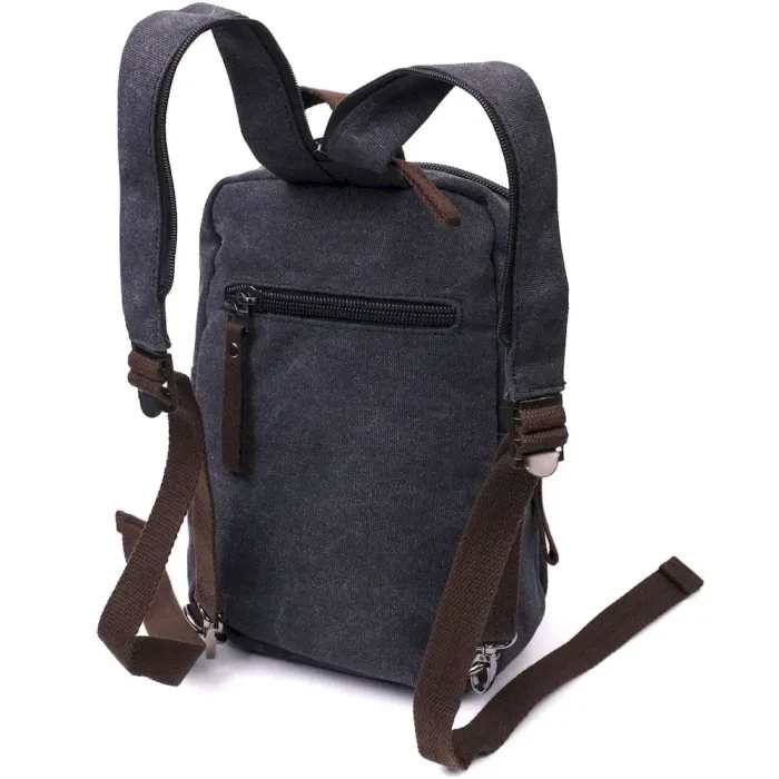 Рюкзак для чоловіків із щільного текстилю Vintage 22182 Чорний