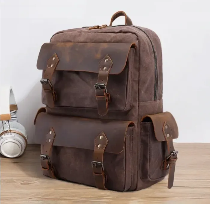 Рюкзак дорожній текстильний Vintage 20055 Коричневий