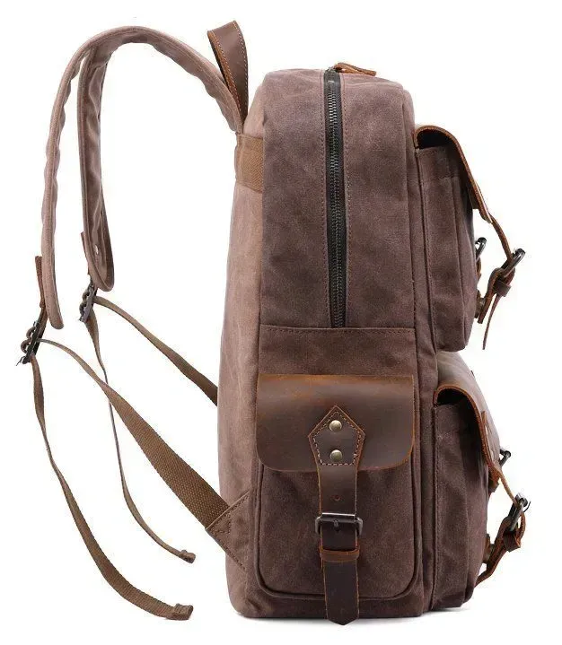Рюкзак дорожній текстильний Vintage 20055 Коричневий