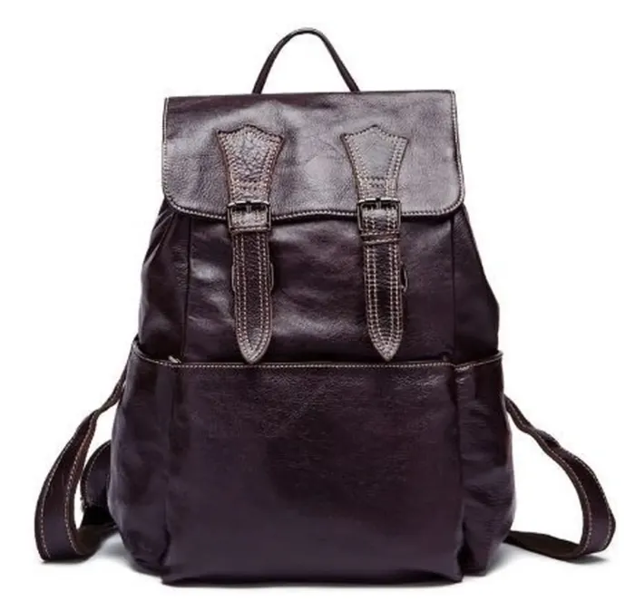 Рюкзак з натуральної шкіри Vintage 14874 Сіро-коричневий