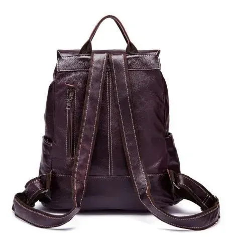 Рюкзак з натуральної шкіри Vintage 14874 Сіро-коричневий