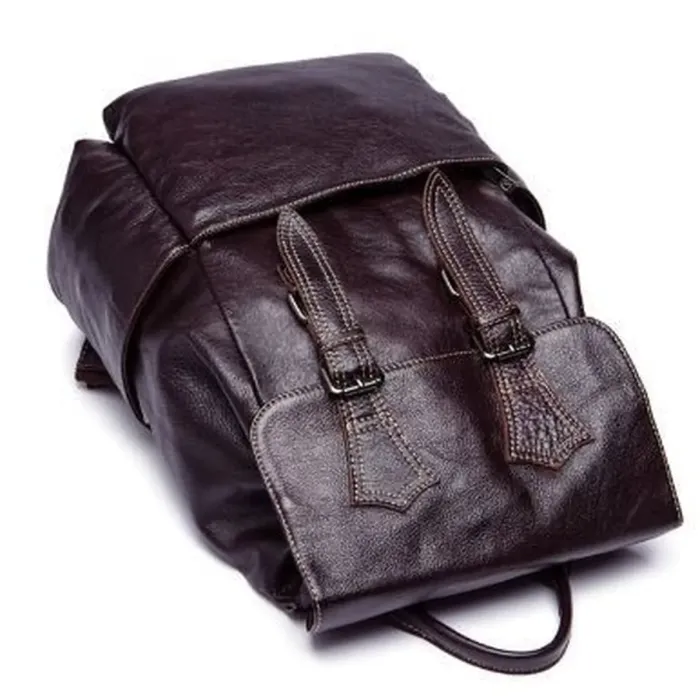 Рюкзак з натуральної шкіри Vintage 14874 Сіро-коричневий