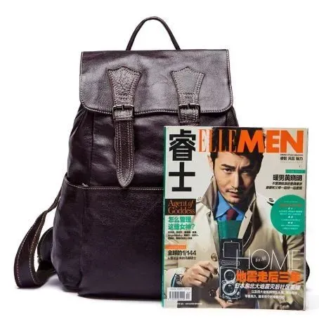 Рюкзак з натуральної шкіри Vintage 14874 Сіро-коричневий