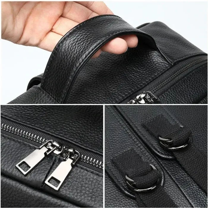 Рюкзак кожаный Vintage 20037 Черный