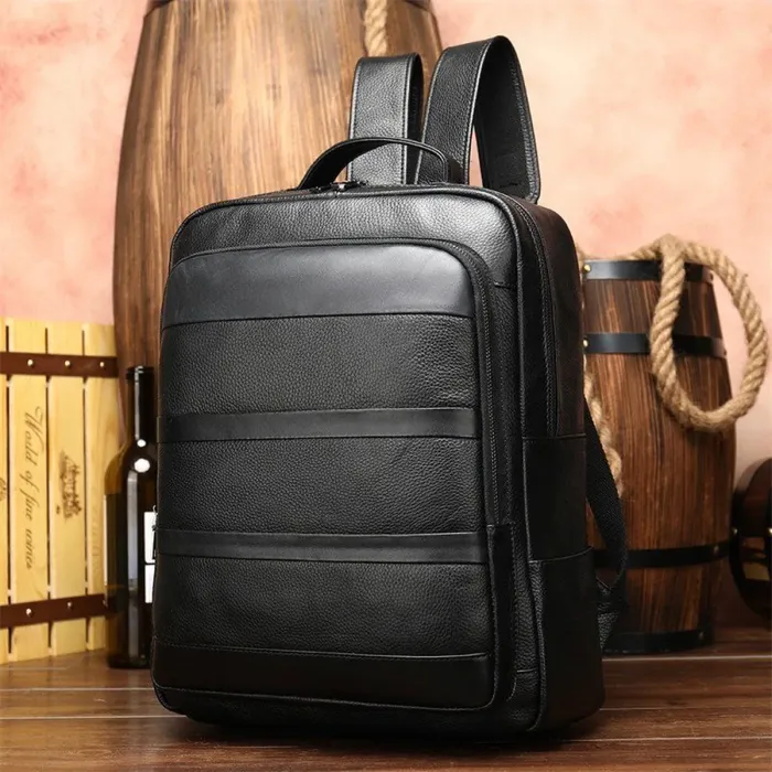 Рюкзак кожаный Vintage 20037 Черный