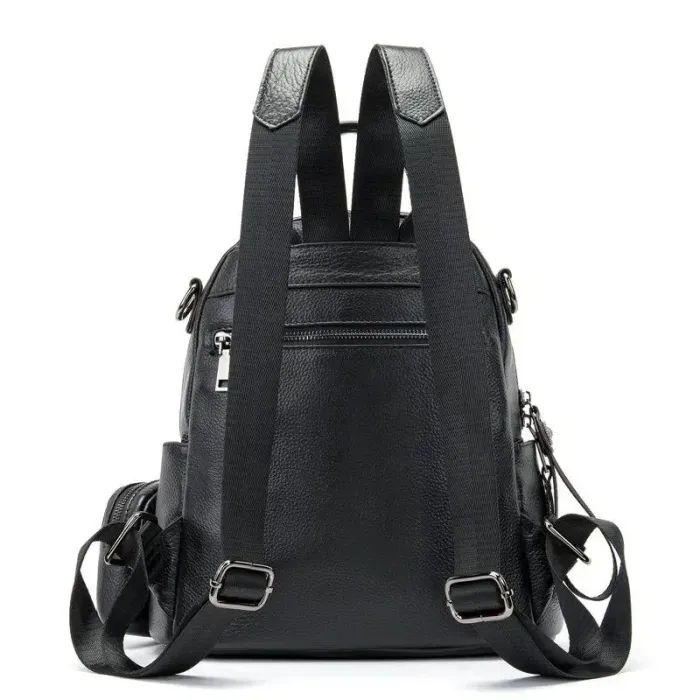 Рюкзак кожаный женский флотар Vintage 14865 Черный