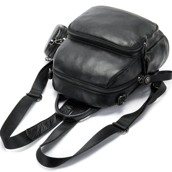 Рюкзак кожаный женский флотар Vintage 14865 Черный