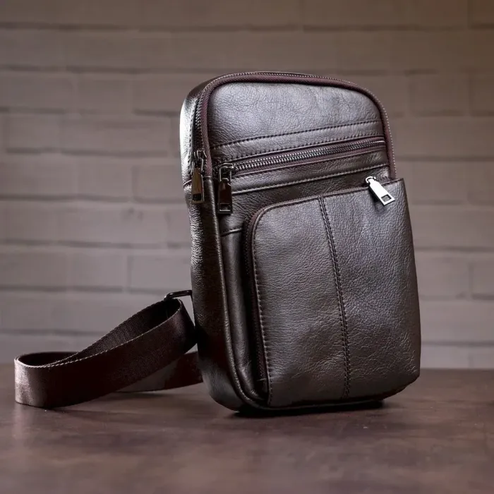 Рюкзак чоловічий Vintage 14624 шкіряний Коричневий