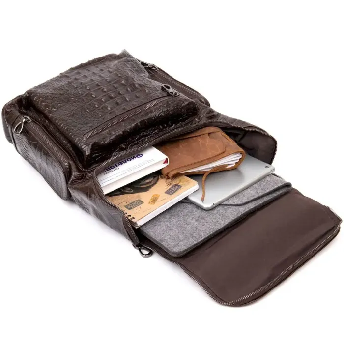 Рюкзак під рептилію шкіряний Vintage 20430