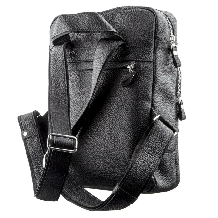 Рюкзак Shvigel 11185 із натуральної шкіри Чорний