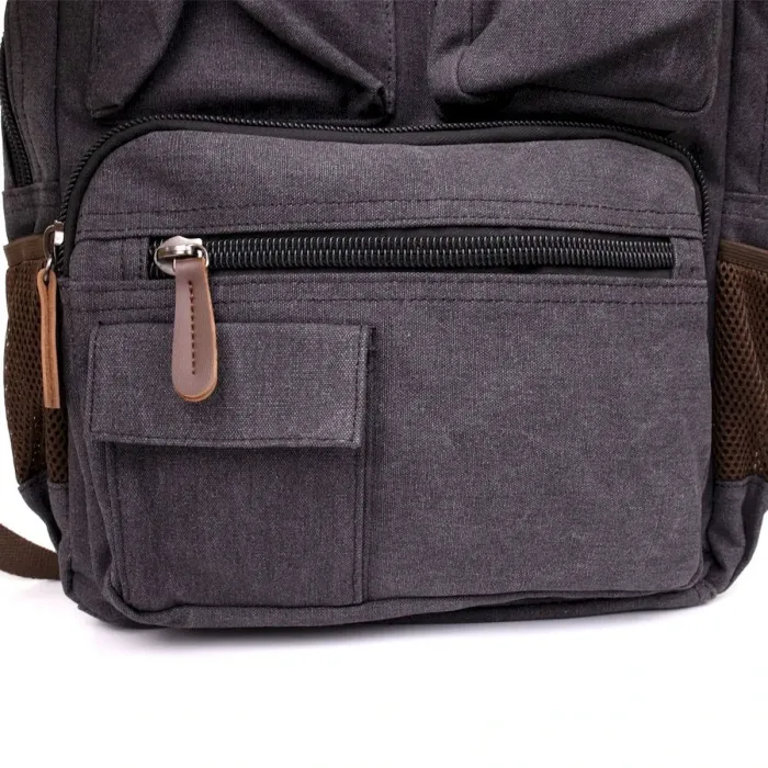 Рюкзак текстильний дорожній унісекс Vintage 20617 Графіт