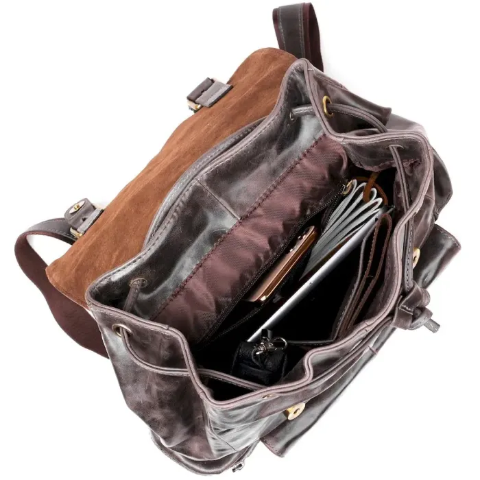 Рюкзак Vintage 14668 шкіряний Коричневий