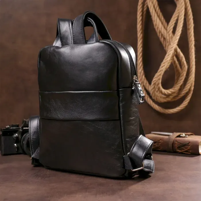 Жіночий рюкзак SHVIGEL 15304 шкіряний Чорний