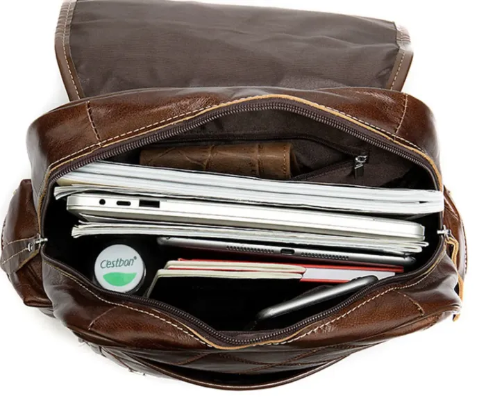 Жіночий рюкзак в клітку Vintage 20049 Коричневий