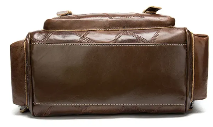 Жіночий рюкзак в клітку Vintage 20049 Коричневий