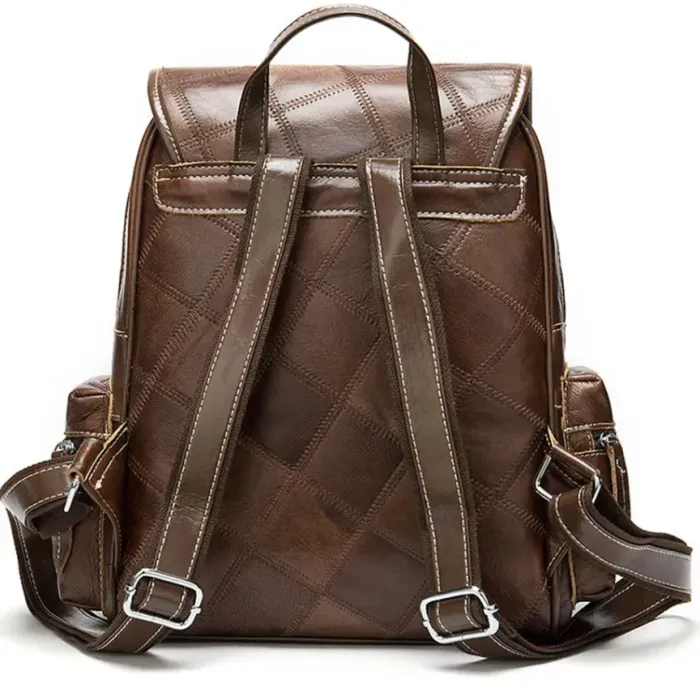 Жіночий рюкзак в клітку Vintage 20049 Коричневий