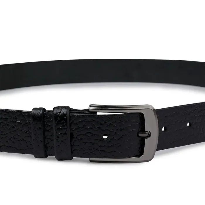 Шикарный кожаный мужской ремень Vintage 20749 Черный