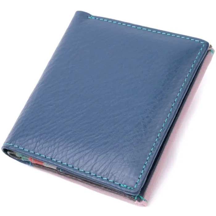 Симпатичный женский кошелек с оригинальной монетницей из натуральной кожи ST Leather 19512 Разноцветный