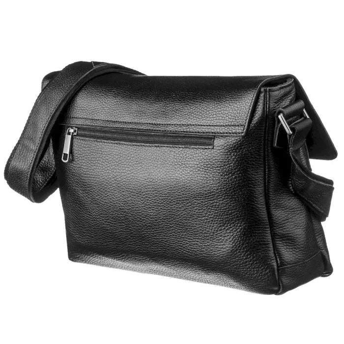 Солідний шкіряний чоловічий портфель флотар 13970 Shvigel Чорний