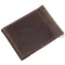 Солідний шкіряний затискач для грошей GRANDE PELLE 11197 Коричневий