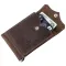 Солідний шкіряний затискач для грошей GRANDE PELLE 11197 Коричневий