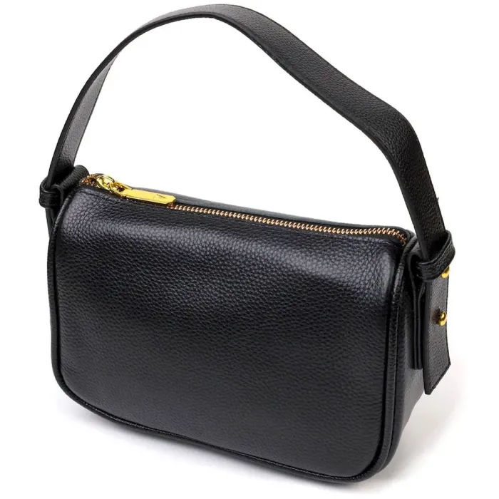 Современная сумка на плечо кросс-боди из натуральной кожи 22127 Vintage Черная