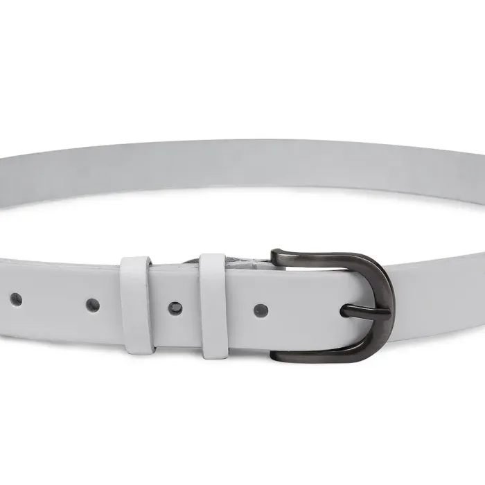 Современный гладкий женский ремень Vintage 20788 Белый