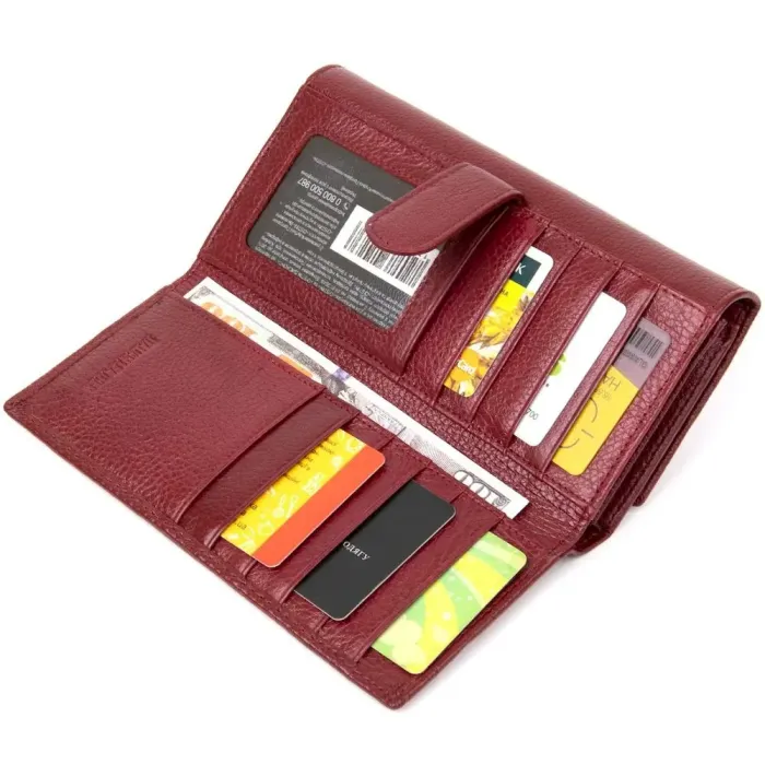 Сучасний гаманець ST Leather 19392 Темно-червоний