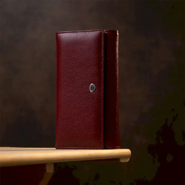 Сучасний гаманець ST Leather 19392 Темно-червоний