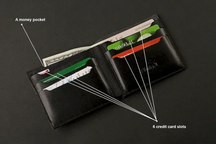 Гаманець SHVIGEL з натуральної шкіри 13790 Чорний