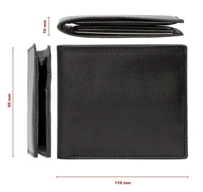 Гаманець SHVIGEL з натуральної шкіри 13790 Чорний